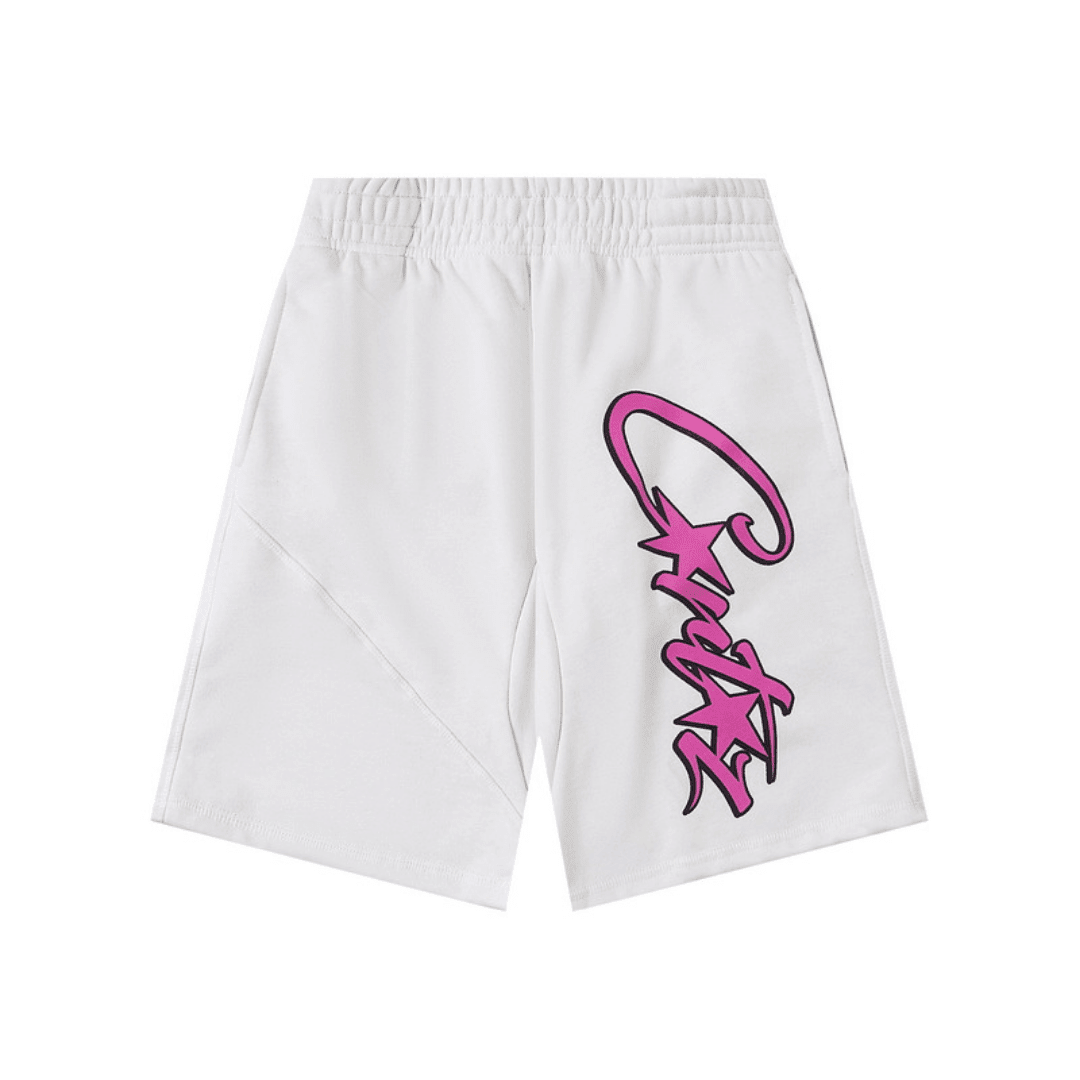 "CRTZ" Shorts White Pink - Elloria