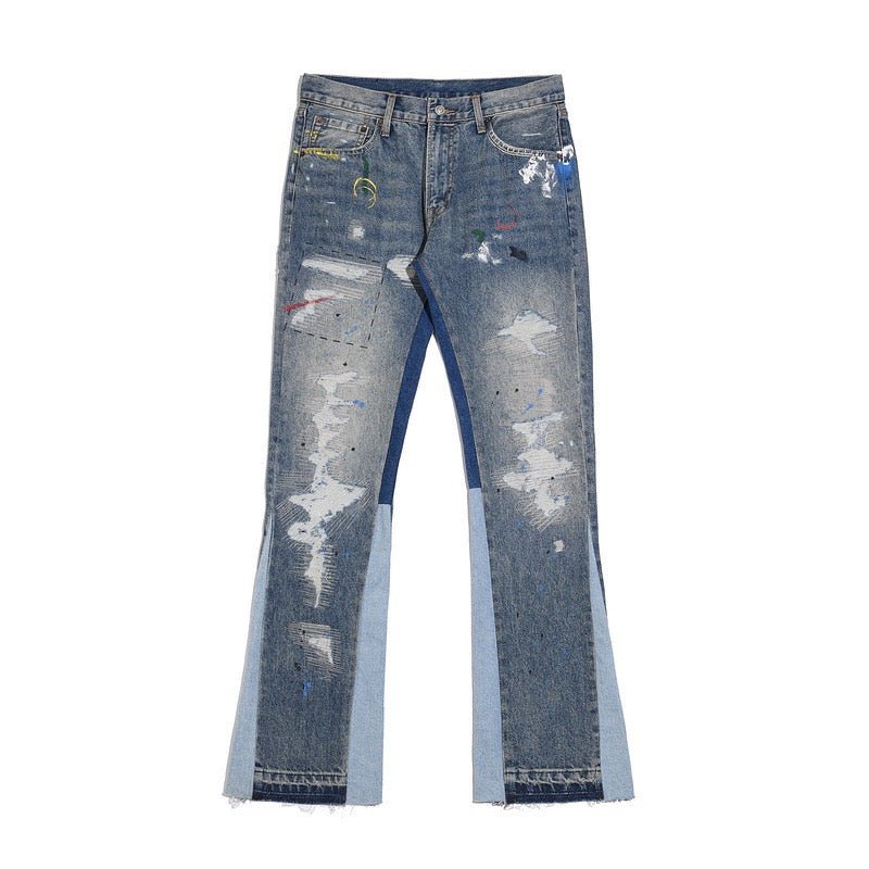 "Wavy" Flared Denim - Elloria