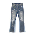 "Wavy" Flared Denim - Elloria