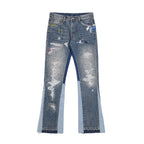 "Wavy" Flared Denim - Elloria