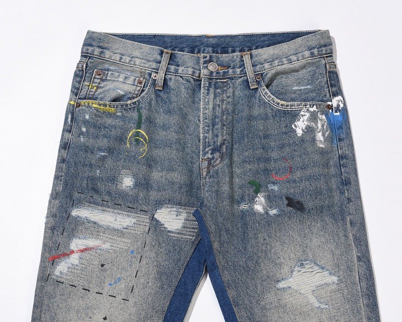 "Wavy" Flared Denim - Elloria