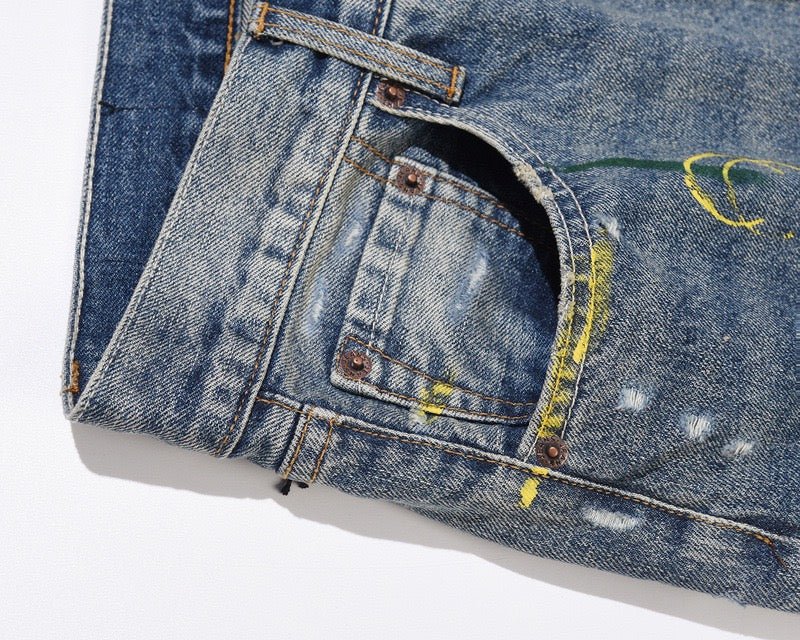 "Wavy" Flared Denim - Elloria