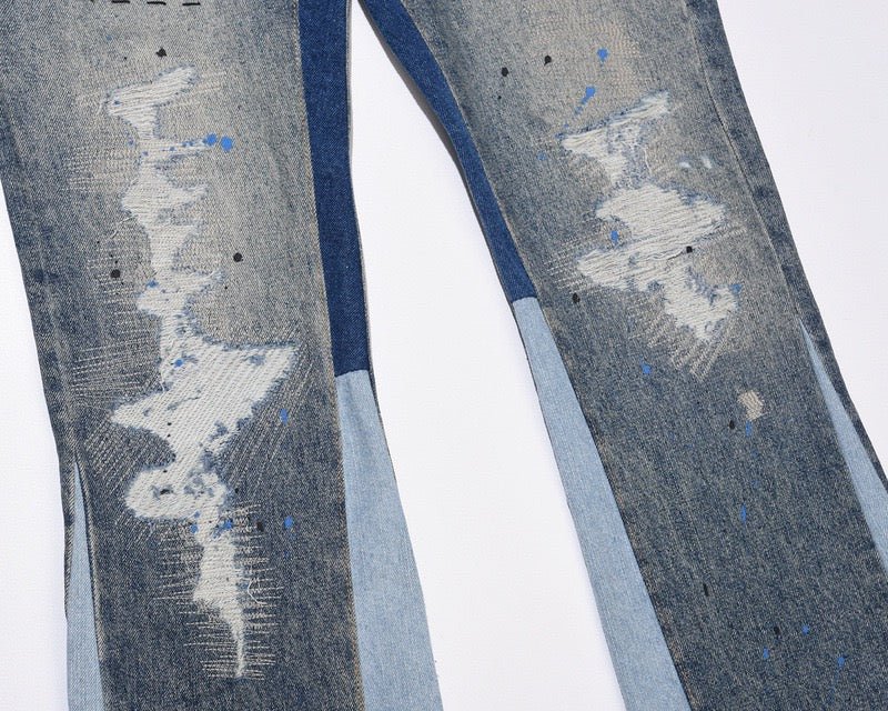 "Wavy" Flared Denim - Elloria