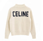 “CE“ Knit Zip Cardigan